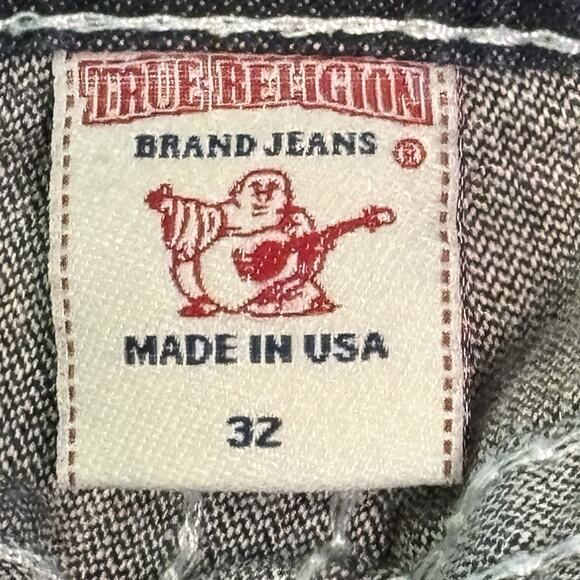 Vintage True Religion Ricky Big T Unisex Jeans 34 Dark Wash Y2K Denim World Tour - Picture 4 of 11